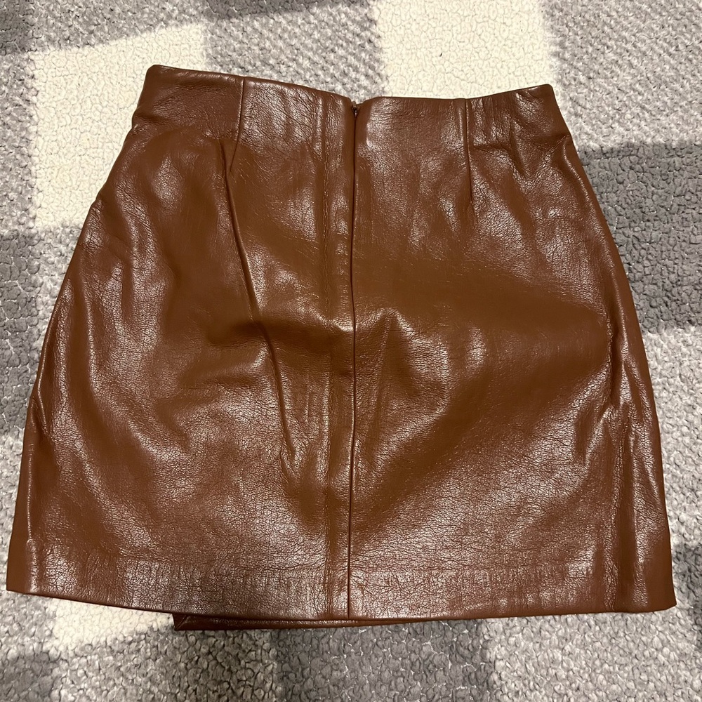 Faux Leather Skirt